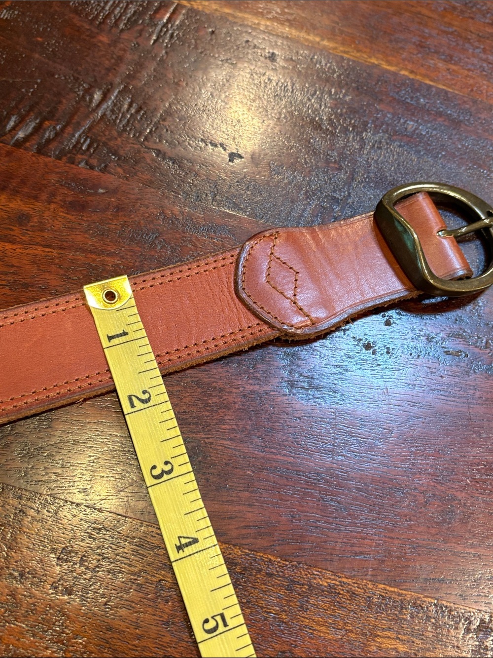 Vintage Lauren Ralph Lauren 90s Western Brown Leather Belt size Large - Picture 12 of 14